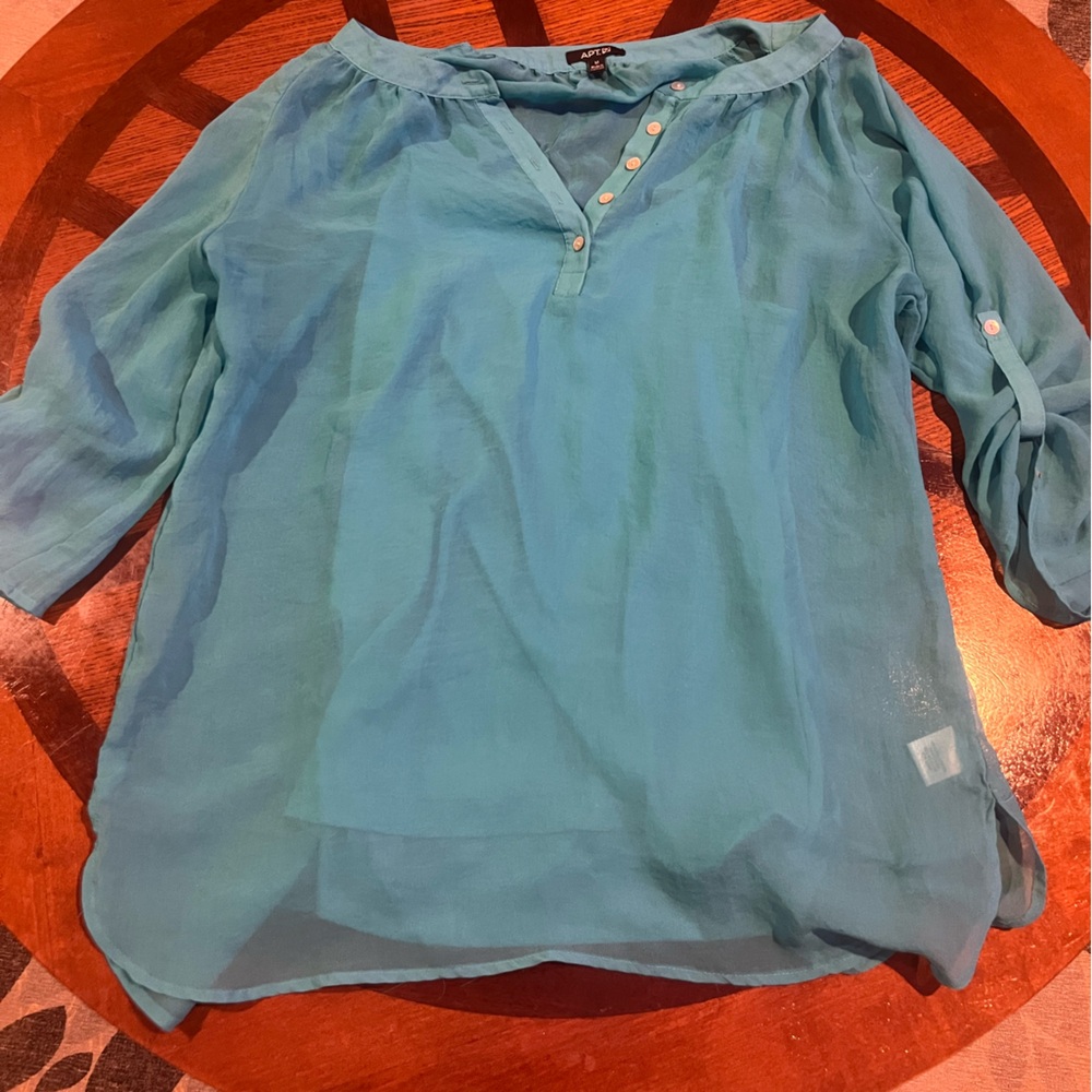 Apt. 9 Teal Blouse